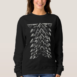 Sudadera Diseño abstracto de espina de pez fresco y robusto