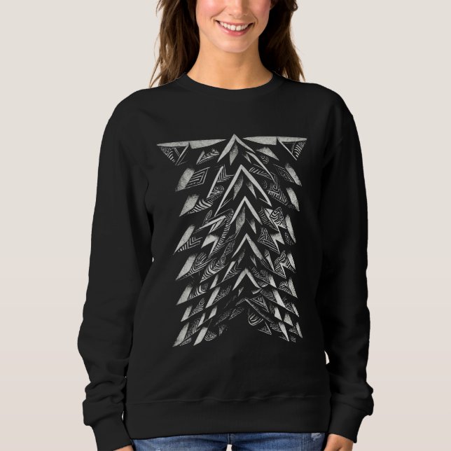 Sudadera Diseño abstracto de espina de pez fresco y robusto (Anverso)