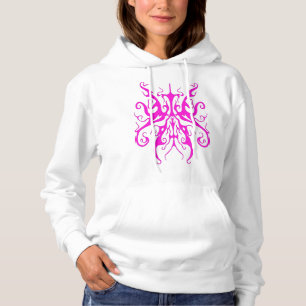 Sudadera Diseño Abstracto de Máscara Tribal Rosa Elegante