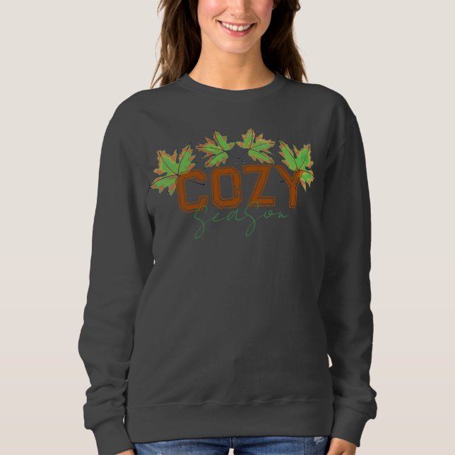 Sudadera Diseño acogedor de otoño de la temporada de otoño (Anverso)