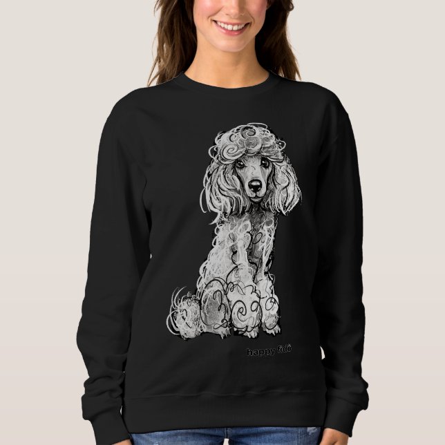 Sudadera Diseño artístico de Glam Poodle (Anverso)