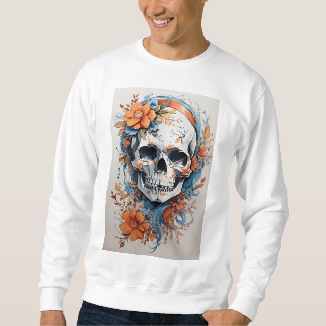 Sudadera Diseño artístico de skull Sketch T-Shirt (Anverso)