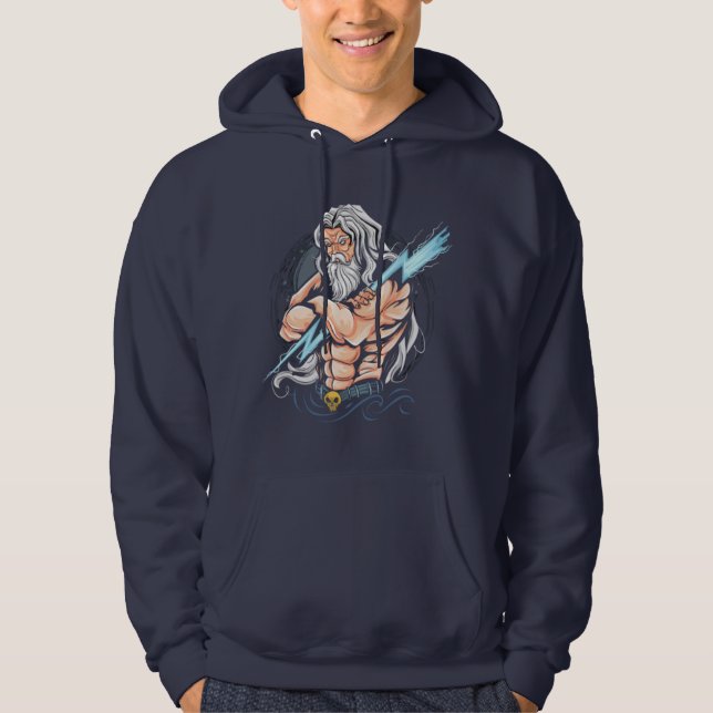Sudadera Diseño artístico de Thunder zeus god (Anverso)