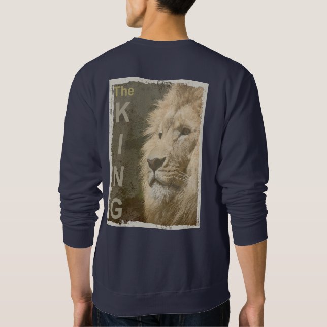 Sudadera Diseño Atrás Imprimir Pop Art Cabeza de León Los R (Reverso)