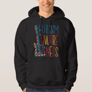 Sudadera Diseño autista de rompecabezas para apoyar a una f