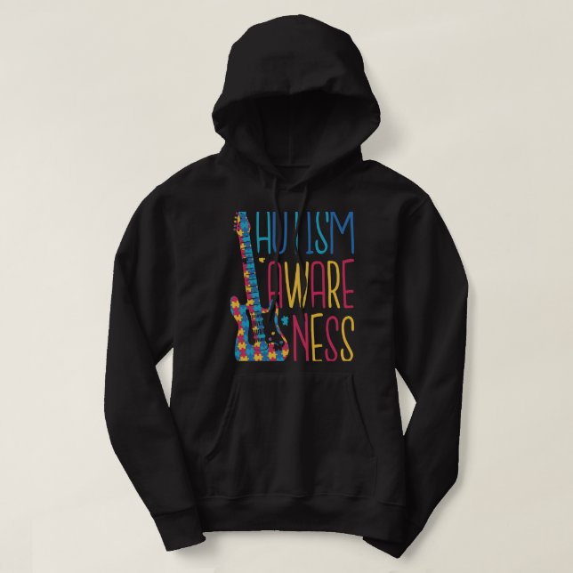 Sudadera Diseño autista de rompecabezas para apoyar a una f (Diseño del anverso)