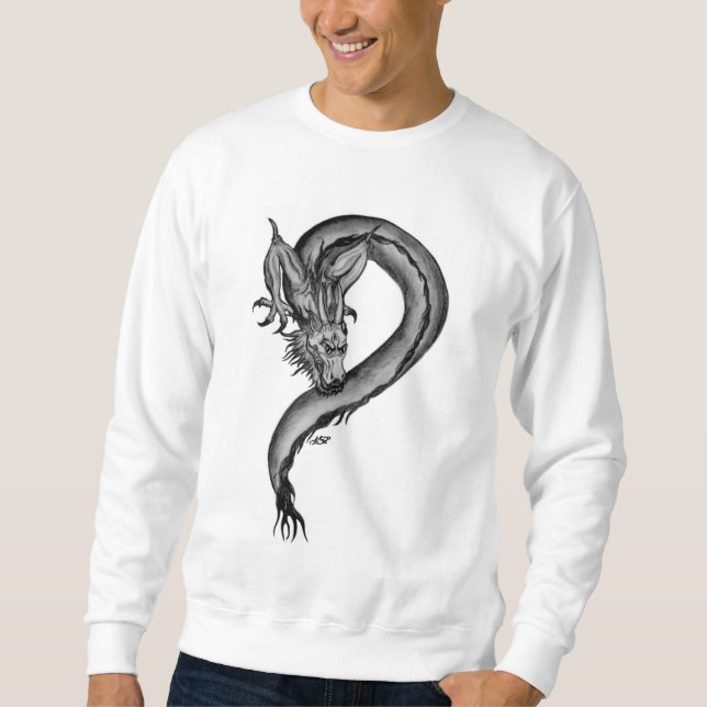 Sudadera Diseño blanco y negro de Dragon (Anverso)