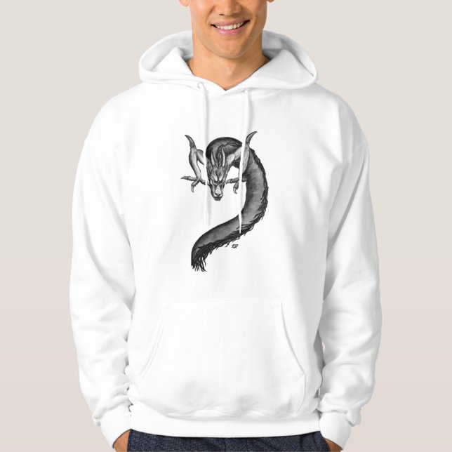Sudadera Diseño blanco y negro de Dragon (Anverso)