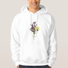 Sudadera Diseño botánico de lavanda y flor silvestre amaril