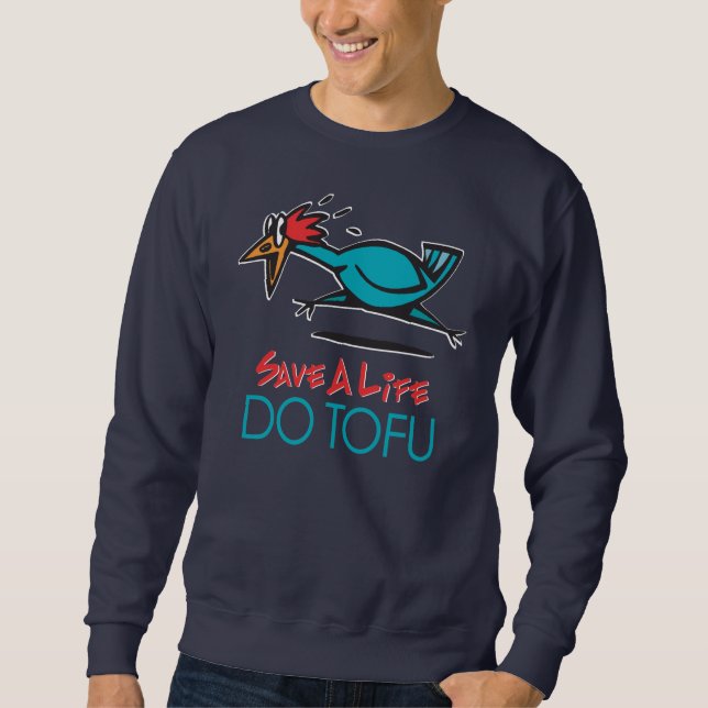 Sudadera Diseño chistoso del queso de soja (Anverso)