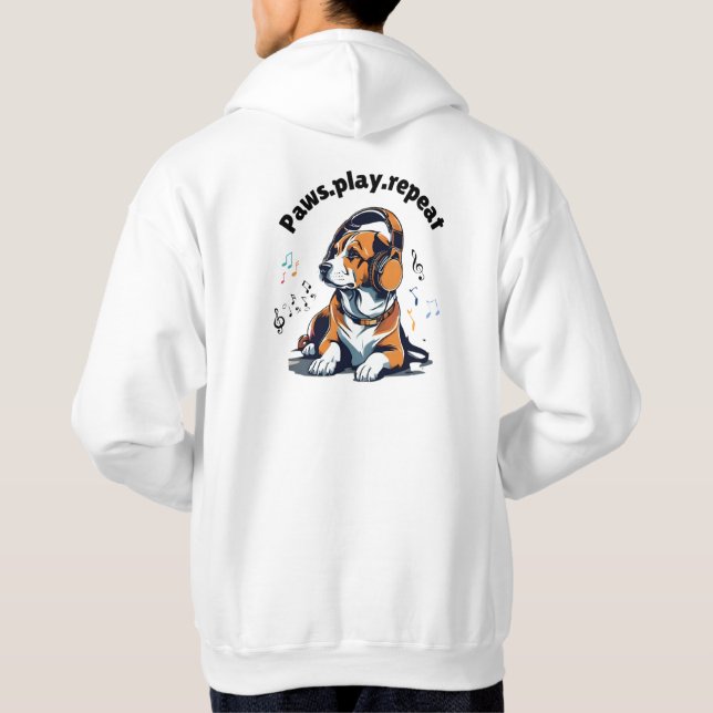 Sudadera Diseño clásico para los amantes del perro y la mús (Reverso)