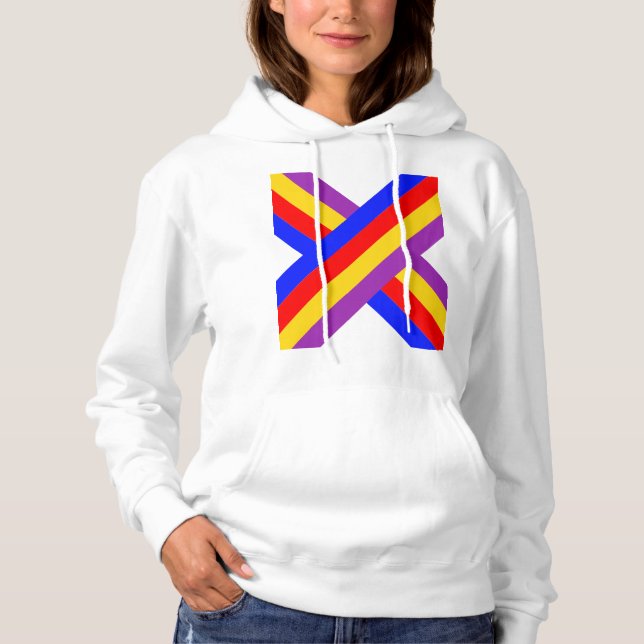 Sudadera Diseño colorido de X (Anverso)