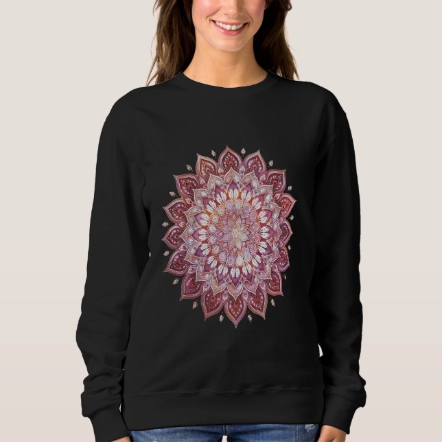 Sudadera Diseño complicado de Mandala Zen (Anverso)