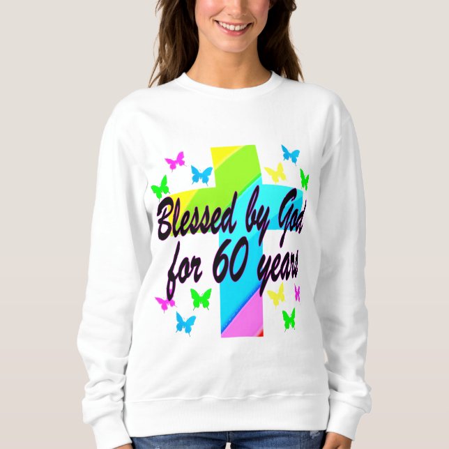 SUDADERA DISEÑO CRUZ DE NACIMIENTO DE 60 CUMPLEAÑOS (Anverso)