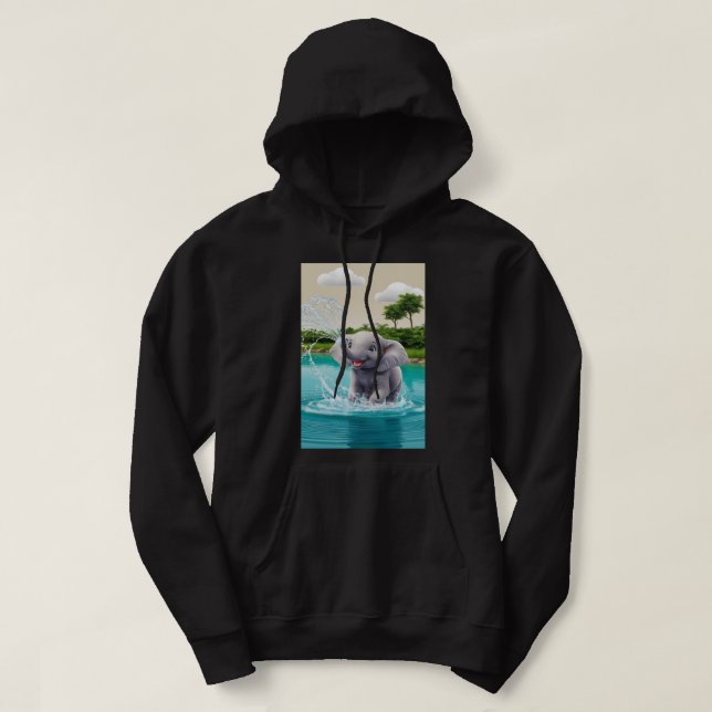 Sudadera Diseño de agua para rociar elefante infantil jugue (Diseño del anverso)