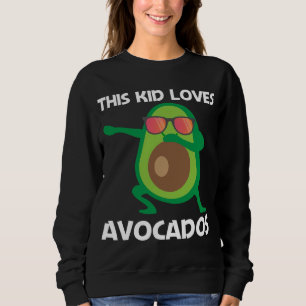 Sudadera Diseño De Aguacate Cuto Para Niños Frutos Saludabl