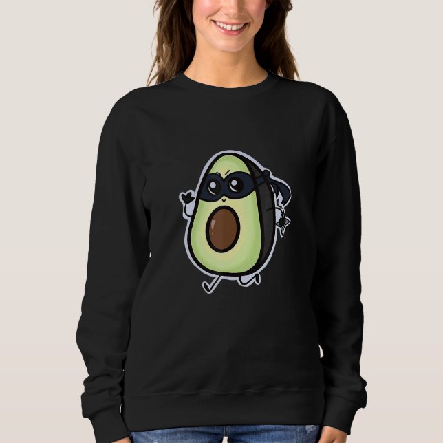 Sudadera Diseño De Aguacate Ninja Para Hombres Mujeres (Anverso)