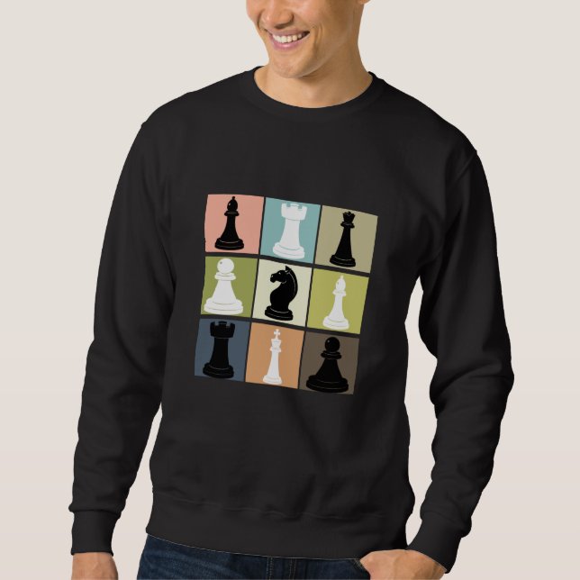 Sudadera Diseño De Ajedrez Con Chessboard Para Jugador De A (Anverso)