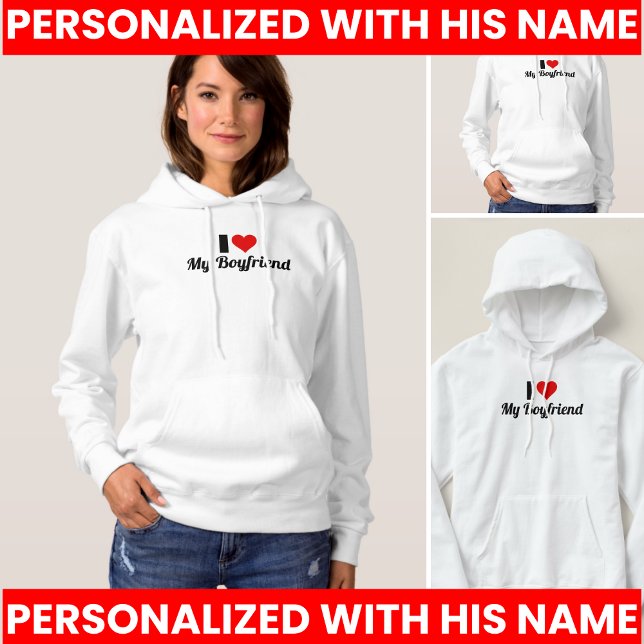 Sudadera Diseño de Amo a Mi Novio (I Love My BF I Love My Boyfriend I Love My BD hoodie)