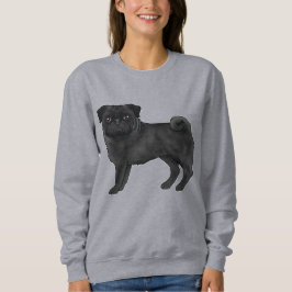 Sudadera Diseño de animal de raza de perro Mops Pug de colo