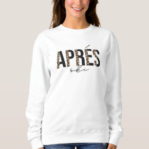 Sudadera Diseño de après ski con estampado de leopardo