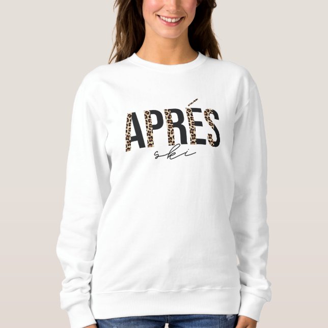 Sudadera Diseño de après ski con estampado de leopardo (Anverso)