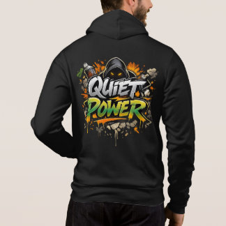 Sudadera Diseño de Arte Callejero Grafiti de Poder Silencio