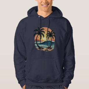 Sudadera Diseño de arte de los tatuajes de la playa tropica