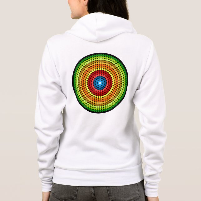 Sudadera Diseño de arte de mandala abstracto punteado-65904 (Reverso)