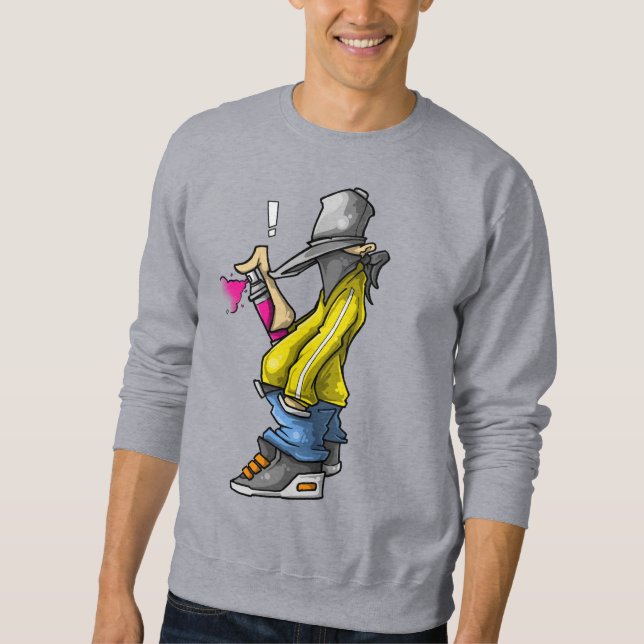 Sudadera Diseño de arte vandal con pintura de graffiti de c (Anverso)