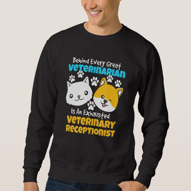 Sudadera Diseño de Asistente de Vet - Mantenimiento Veterin (Anverso)