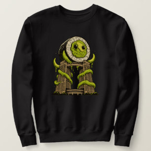 Sudadera Diseño de ataque urbano de monstruo de sushi diver