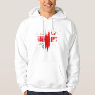 Sudadera Diseño de bandera británica con grunge angustiado