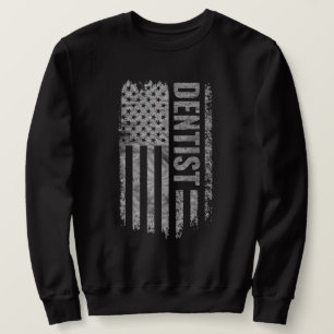 Sudadera Diseño de bandera de EE. UU. con aspecto desgastad