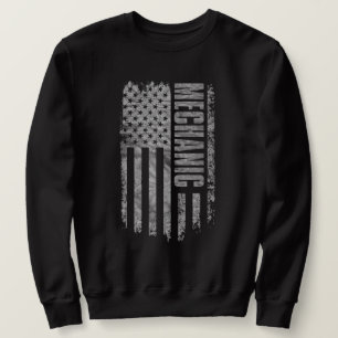 Sudadera diseño de bandera de EE. UU. de mecánico con aspec