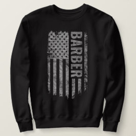 Sudadera Diseño de bandera de EE. UU. desgastada para barbe