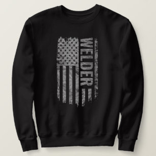 Sudadera Diseño de bandera de EE. UU. desgastada para solda