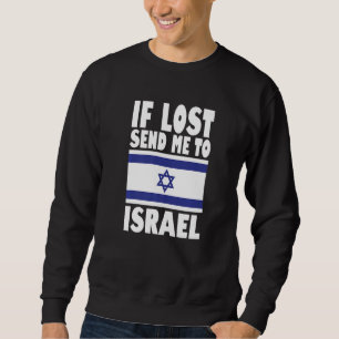 Sudadera Diseño de bandera de Israel Si se pierde envíame a