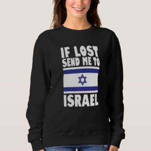 Sudadera Diseño de bandera de Israel Si se pierde envíame a
