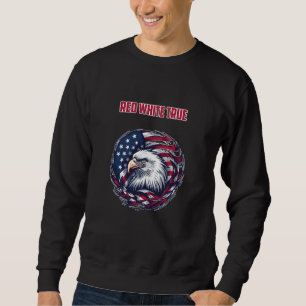 Sudadera Diseño de bandera estadounidense patriota rojo bla