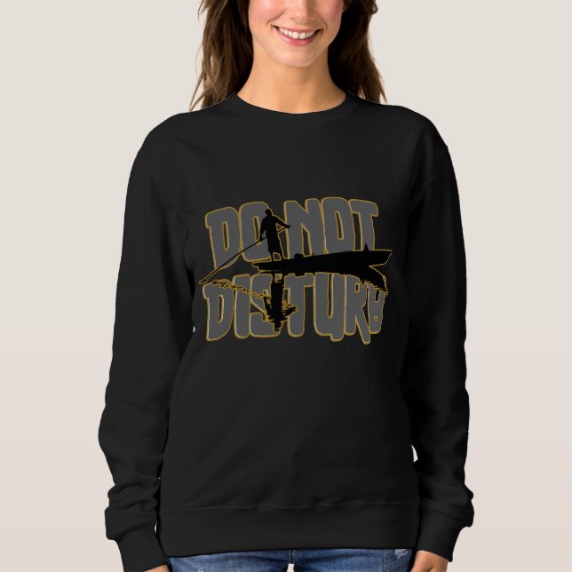 Sudadera Diseño de barco de soledad pacífica - No molestar (Anverso)