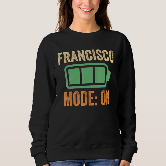 Sudadera Diseño de batería con modo Francisco activado (Anverso)