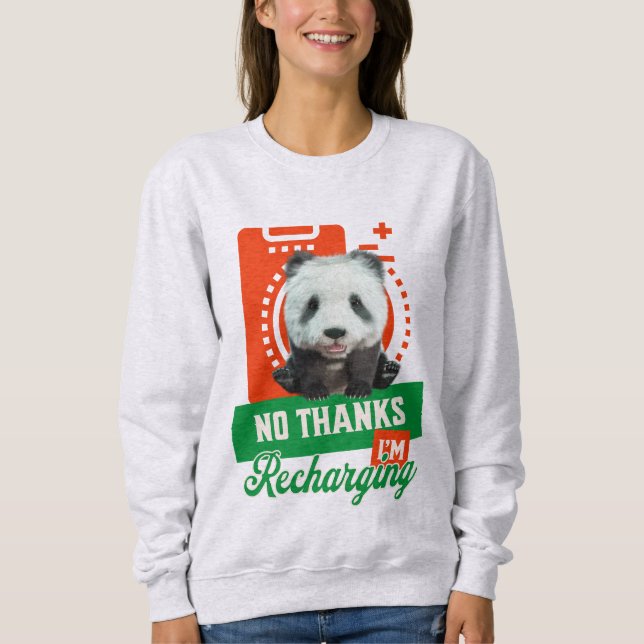Sudadera Diseño de batería de introvertido recargable de Pa (Anverso)