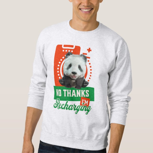 Sudadera Diseño de batería de introvertido recargable de Pa (Anverso)