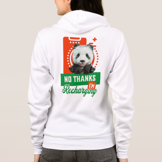 Sudadera Diseño de batería recargable de introvertido de Pa (Reverso)