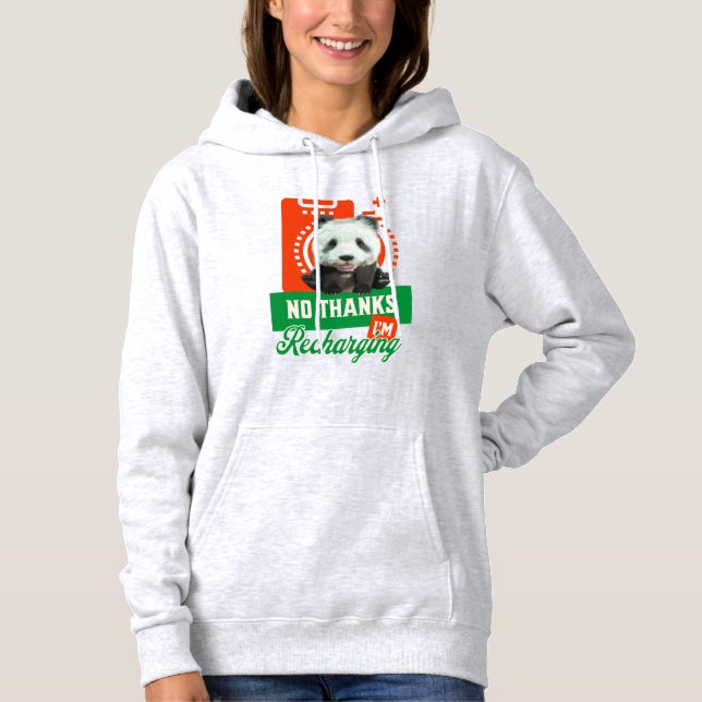 Sudadera Diseño de batería recargable de introvertido de Pa (Anverso)
