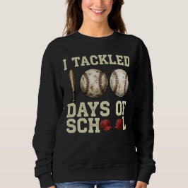 Sudadera Diseño de béisbol de 100 días de escuela