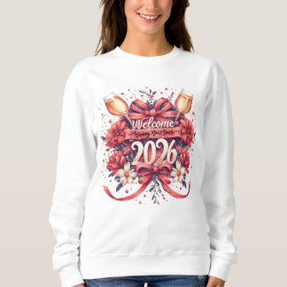 Sudadera Diseño de Bienvenida Coquette Año Nuevo 2026