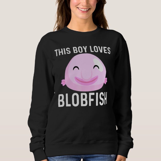 Sudadera Diseño De Blobfish Guay Para Niños Pescadores S (Anverso)