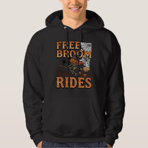 Sudadera Diseño de bruja de Halloween con escoba gratis_1